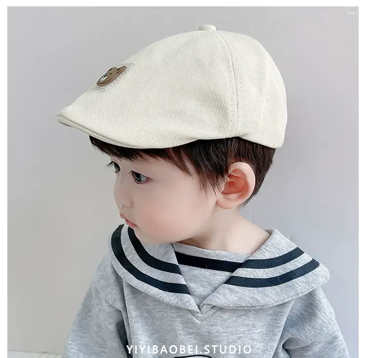 Blue Korean Bear Cap for Boys 1-2 Years — feature 17