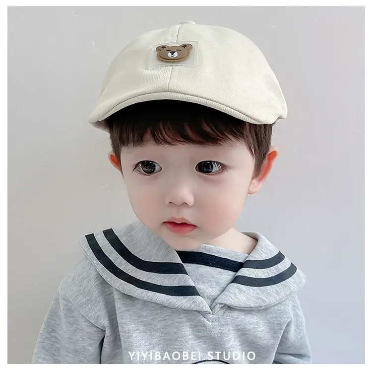 Blue Korean Bear Cap for Boys 1-2 Years — feature 18