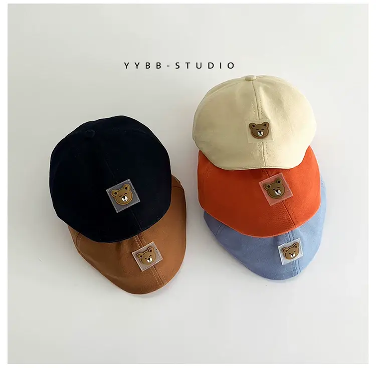 Blue Korean Bear Cap for Boys 1-2 Years — feature 2