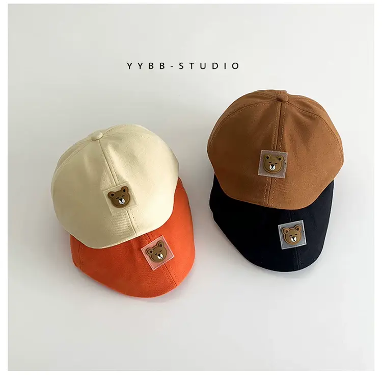 Blue Korean Bear Cap for Boys 1-2 Years — feature 3