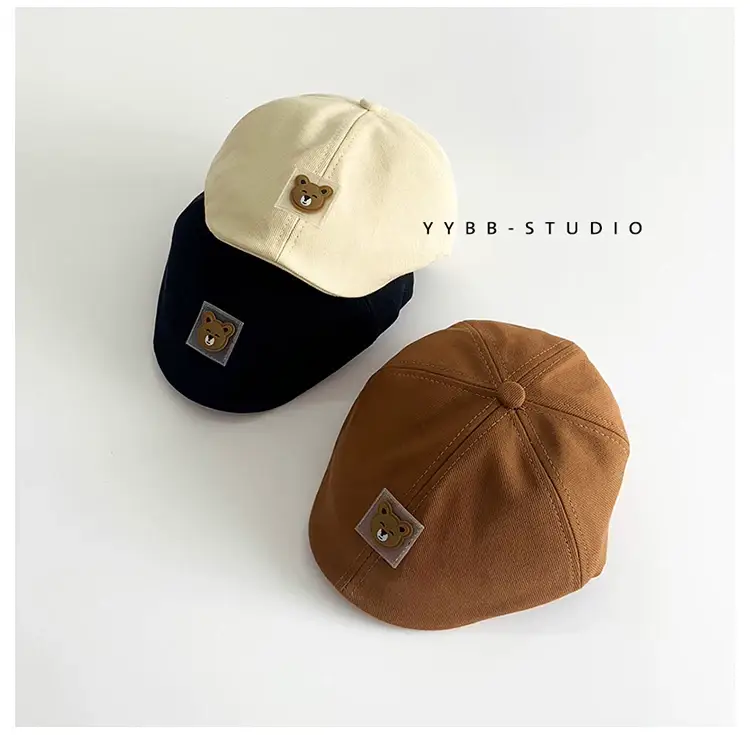 Blue Korean Bear Cap for Boys 1-2 Years — feature 4