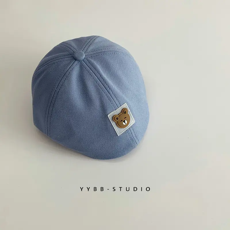 Blue Korean Bear Cap for Boys 1-2 Years - Image 3