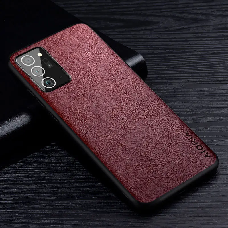 Red Leather Phone Case for Samsung Note 20 Ultra