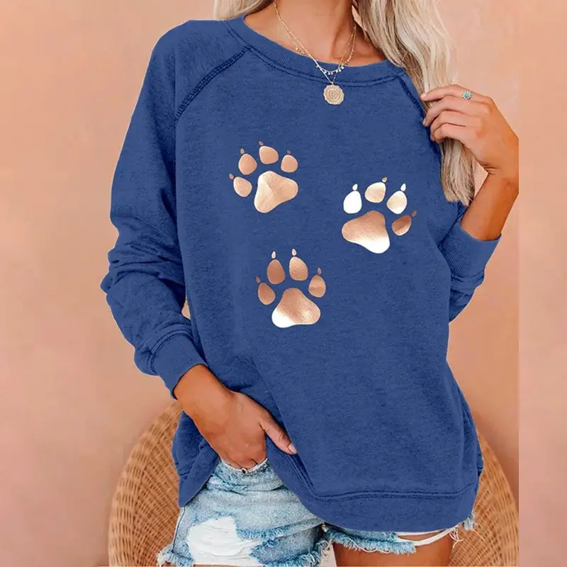 3D Printed Raglan Sleeve T-Shirt Green Blue Floral Women