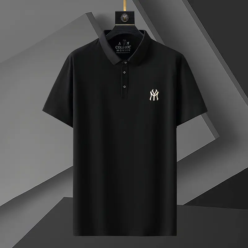 Men Grey Polo Shirt with Logo Large Size