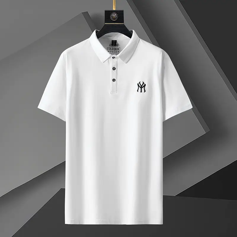 Men Grey Polo Shirt with Logo Large Size
