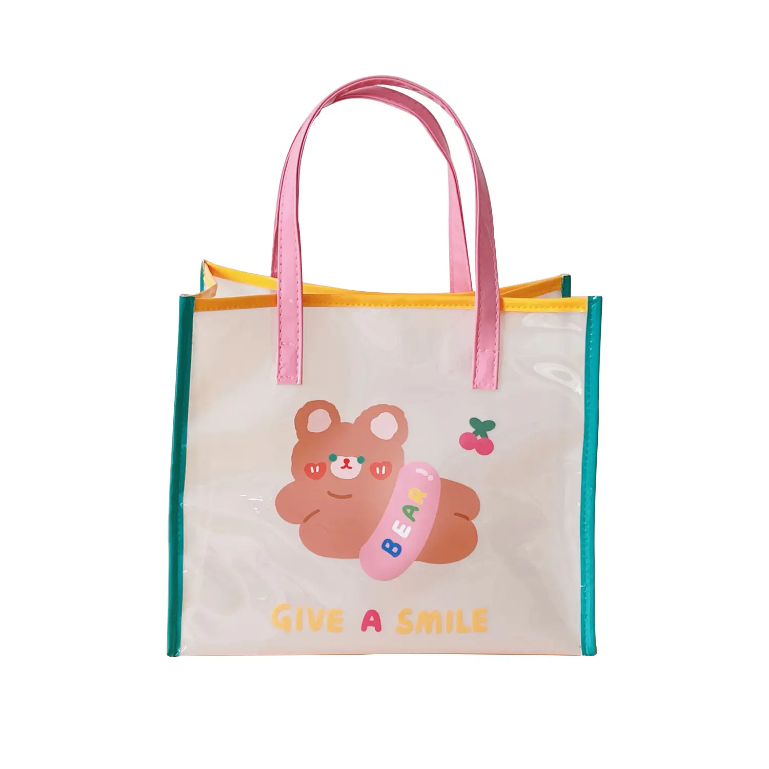 Transparent Cartoon Bear Jelly Shoulder Bag Waterproof Beach Bag - Image 6