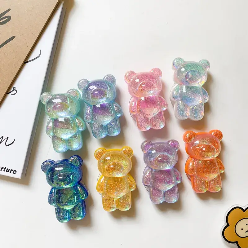 Laser Glitter Bear Phone Case Bracket