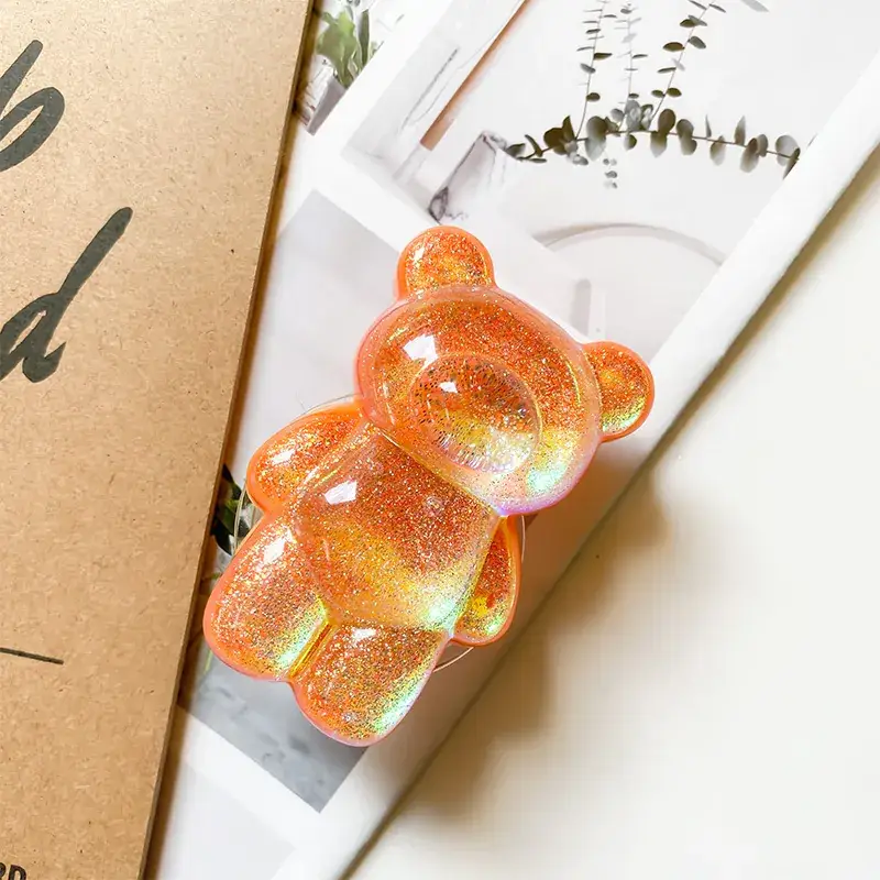 Bear bracket-laser glitter-Orange