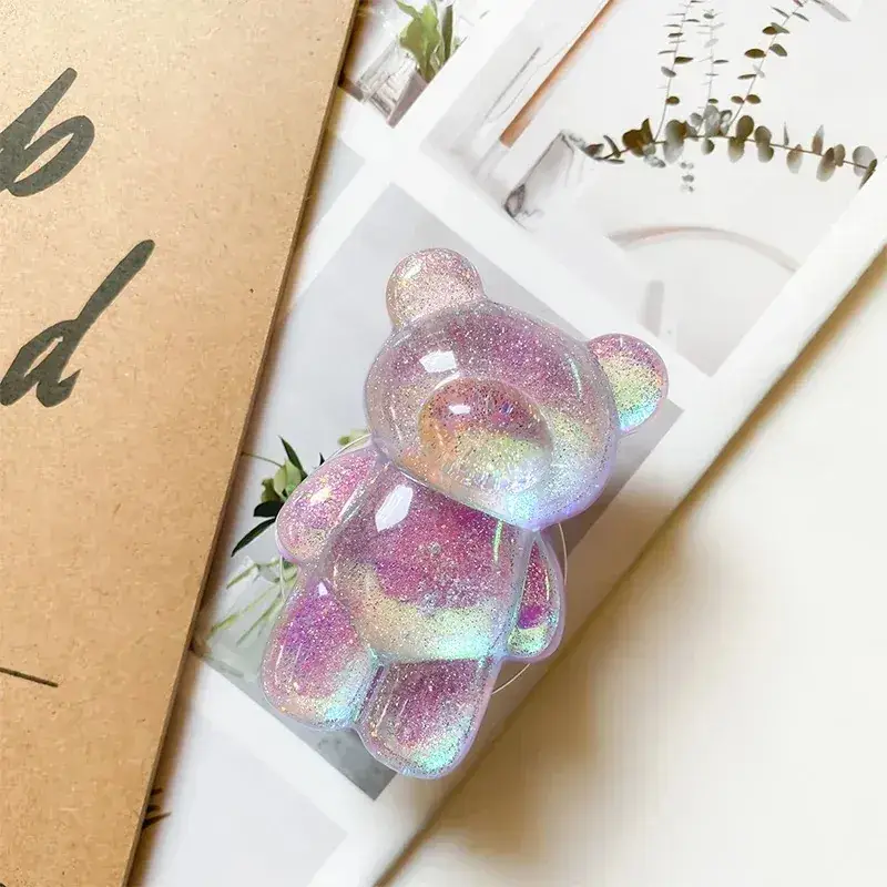 Laser Glitter Bear Phone Case Bracket