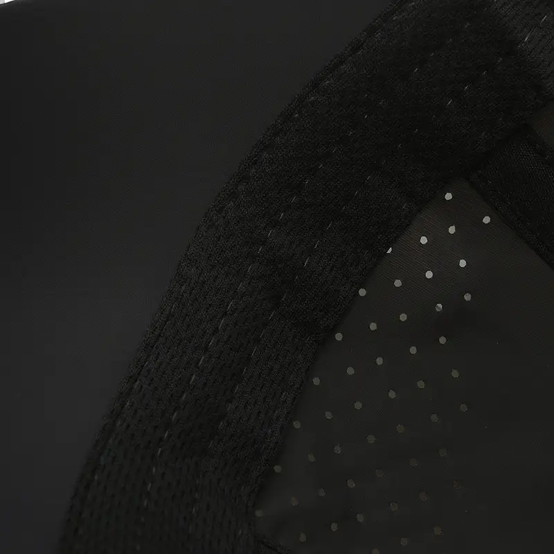 Men's Black Perforated Baseball Cap with Buckle - Image 9
