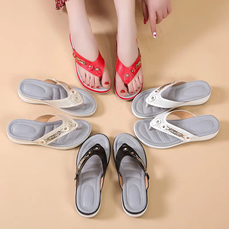 Women's White Rhinestone Wedge Sandals