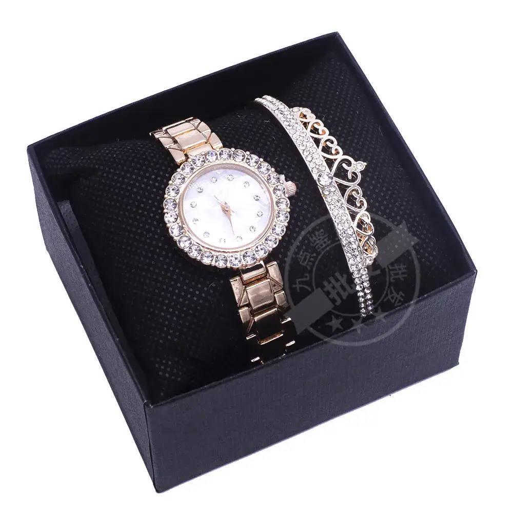 Women's 3PC Bracelet Watch Set with Crystal Band - Image 7