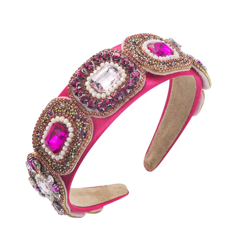 Brilliant Crystal Baroque Hair Band Black High-end Small