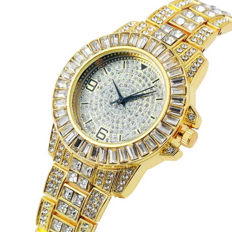 Luxury Diamond-Embedded Women's Watch with Alloy Steel Belt - Image 4