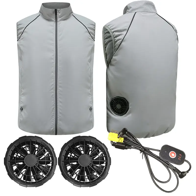 Men's Black Cooling Vest with Vent - Image 8