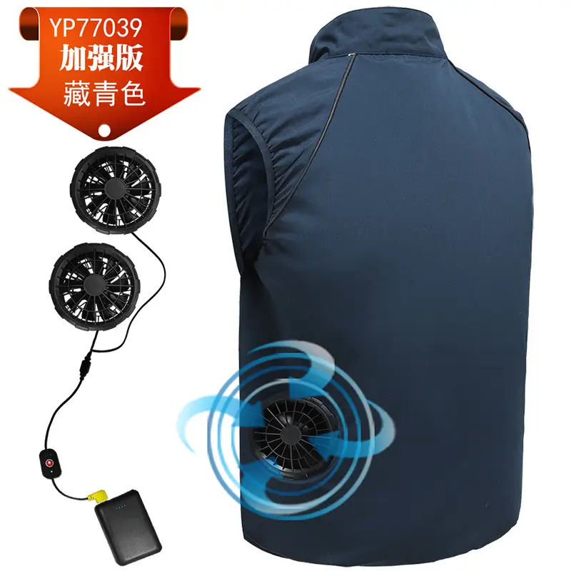 Men's Black Cooling Vest with Vent - Image 9