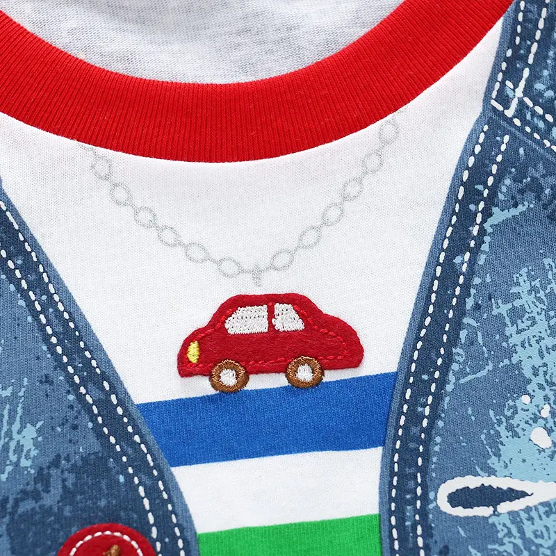 Japanese Style Cartoon Bear T-Shirt for Boys Summer