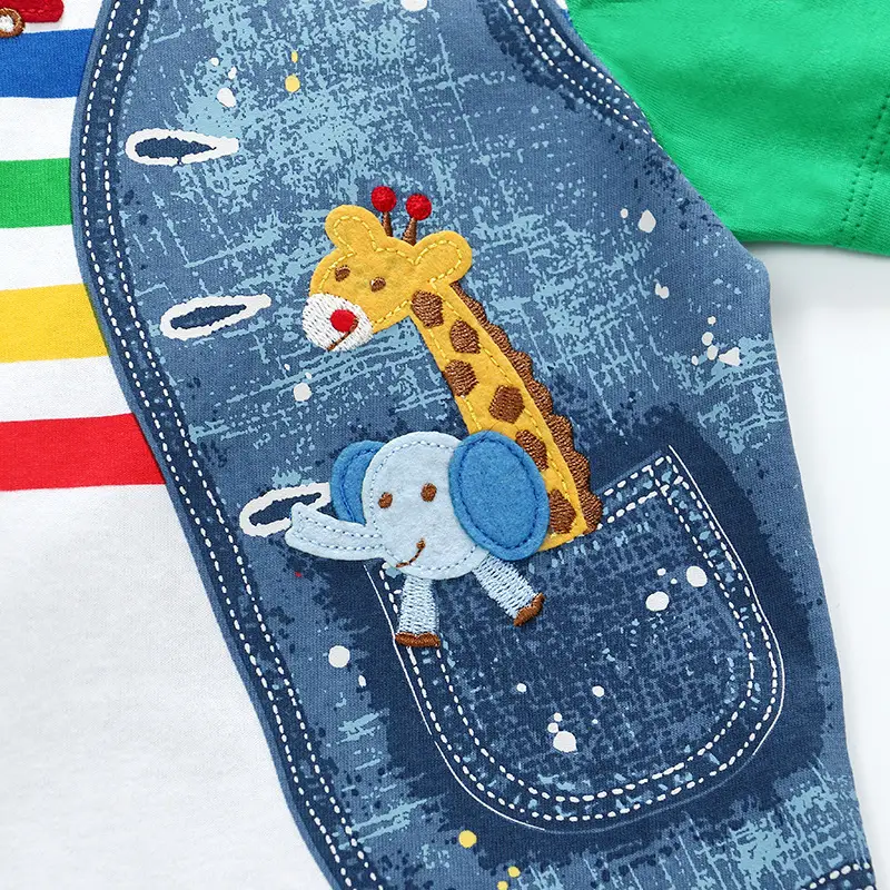 Japanese Style Cartoon Bear T-Shirt for Boys Summer