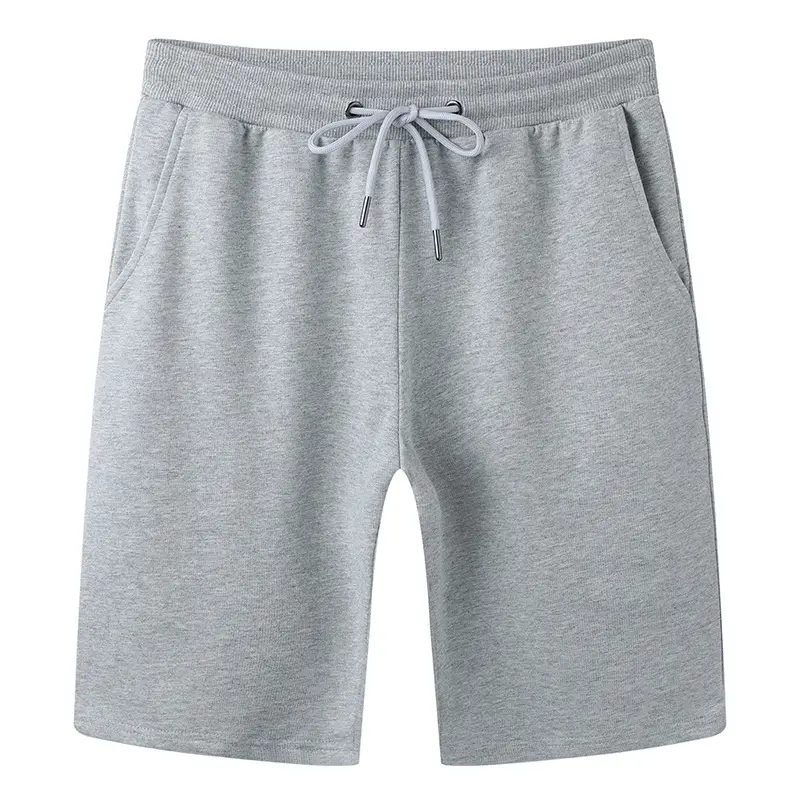 Men's Grey Cotton Elastic Shorts Casual Sports - Image 5