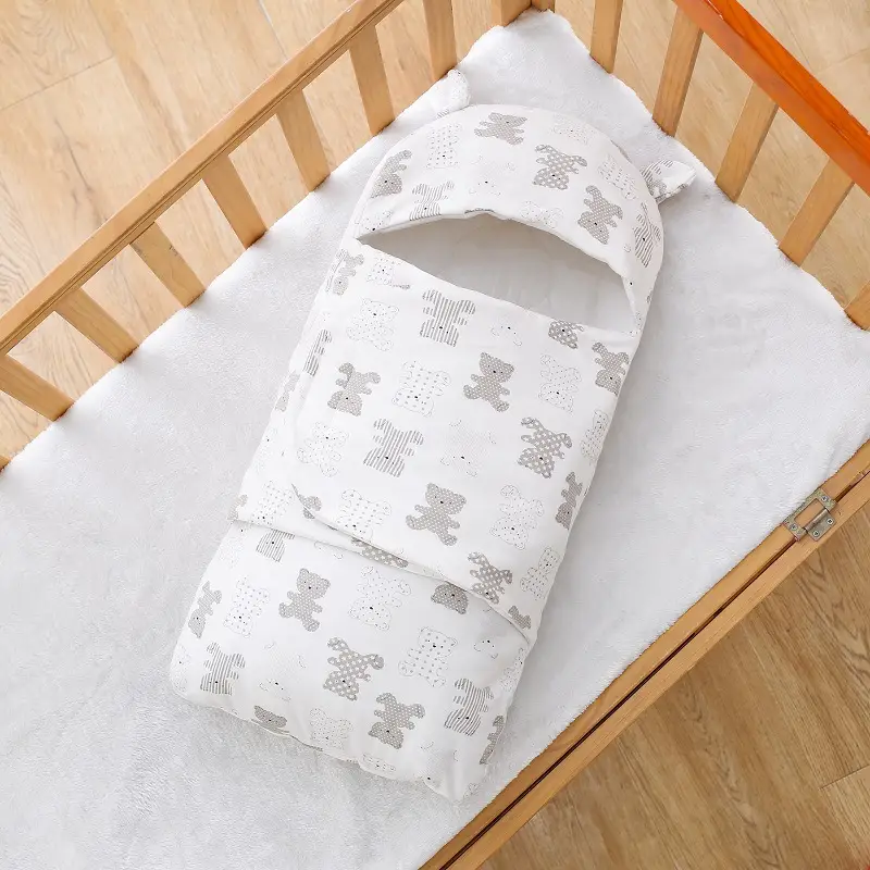 Baby Sleep Bag with Bird Print Cotton Spring Blanket - Image 5