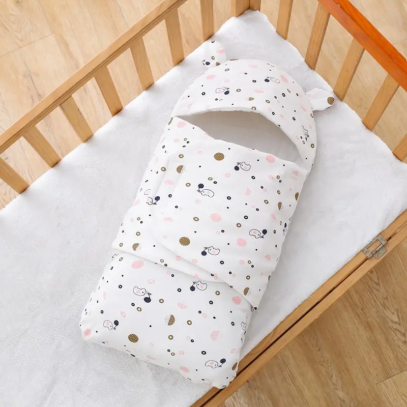 Baby Sleep Bag with Bird Print Cotton Spring Blanket - Image 2