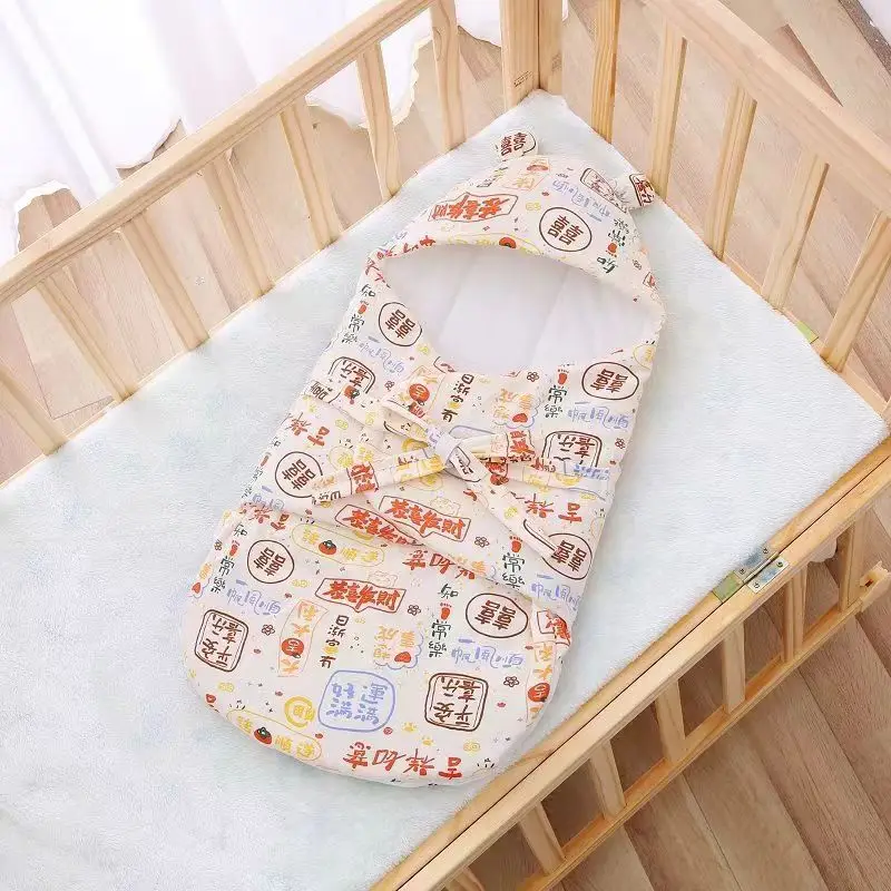 Baby Sleep Bag with Bird Print Cotton Spring Blanket - Image 6
