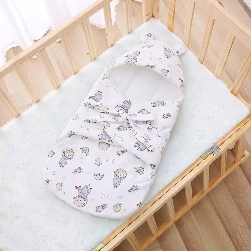 Baby Sleep Bag with Bird Print Cotton Spring Blanket - Image 9