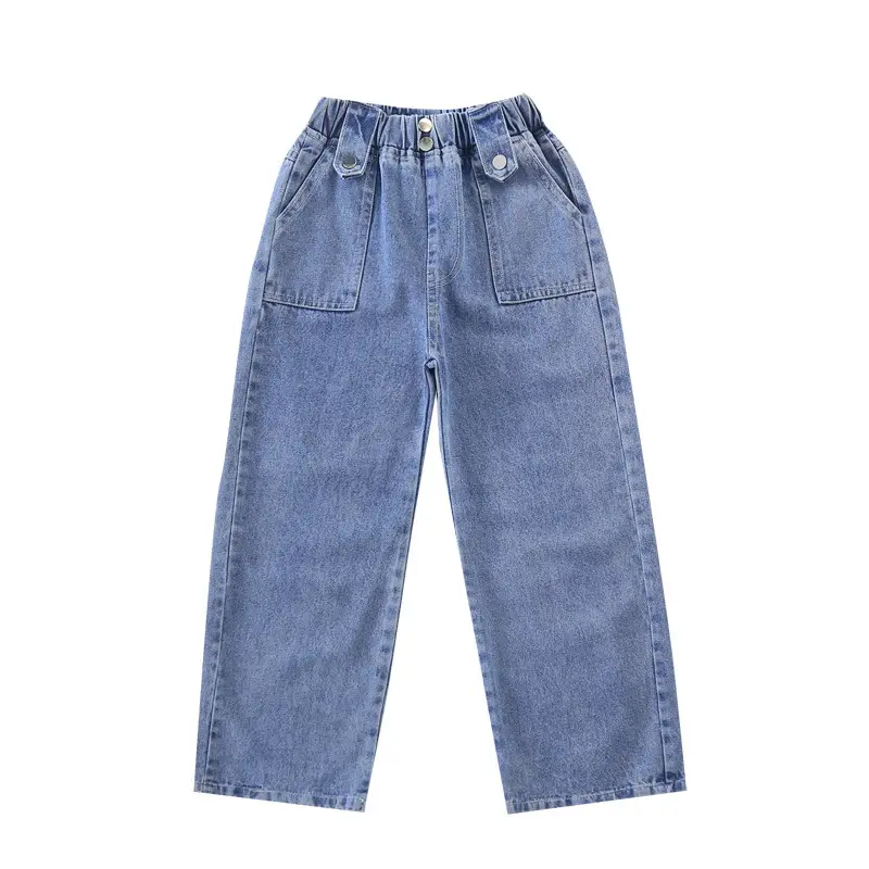 Girls Wide Leg Jeans Spring Autumn Loose Fit Pants - Image 6