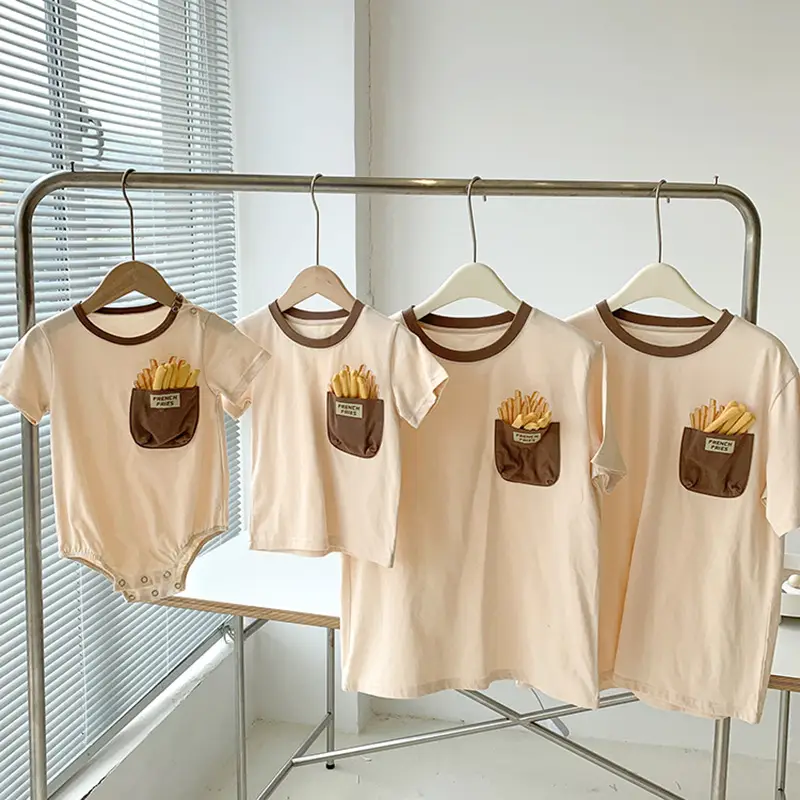 French Fries Pocket T-Shirt for Baby Family 2025