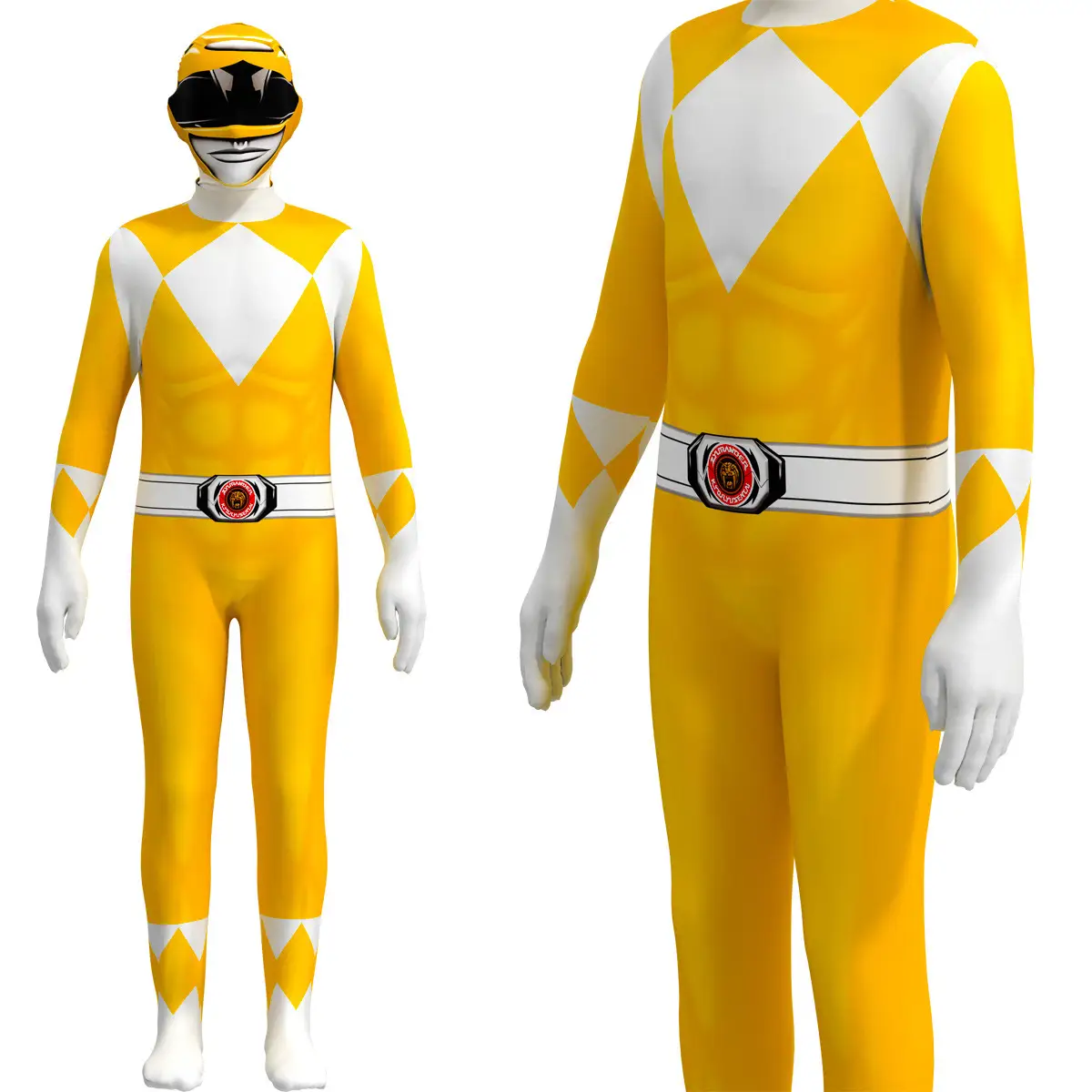 Children's Red White Ranger Cosplay Suit Halloween - Image 11