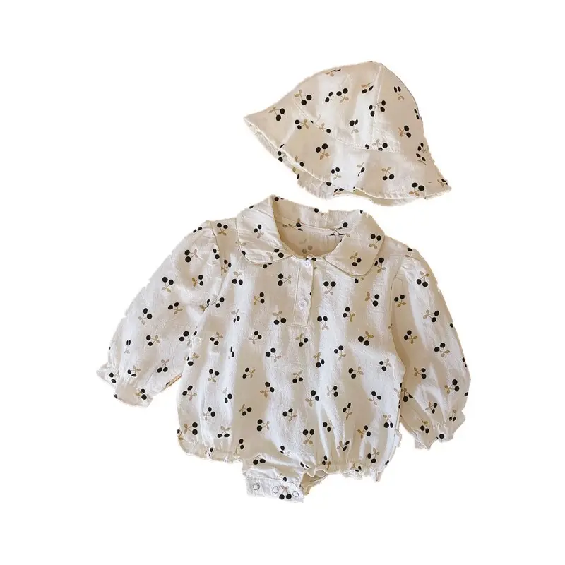 Newborn Baby Cotton Jumpsuit with Hat & Gloves - Image 5