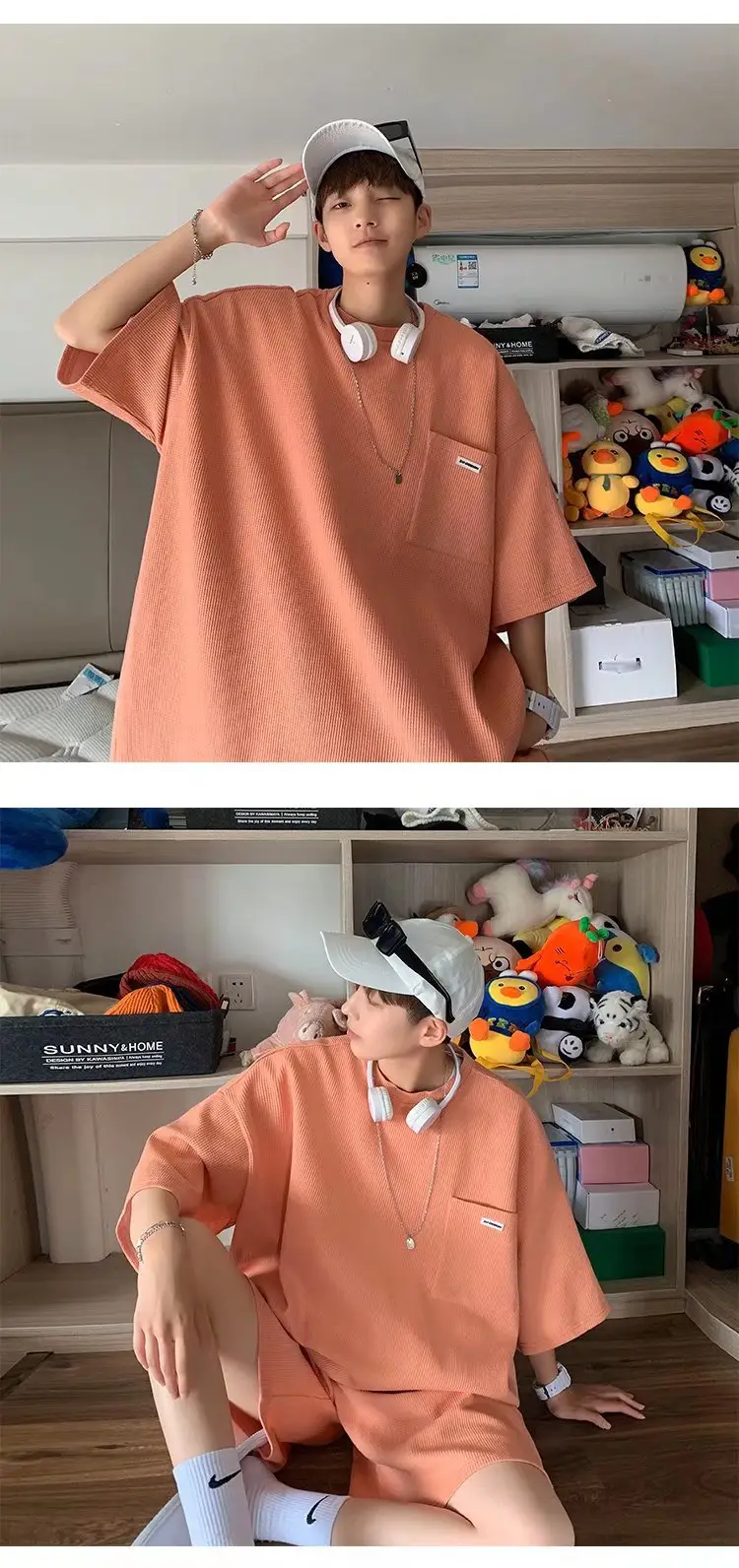 Zijun Trendy Peach Waffle Knit Casual Set — feature 15