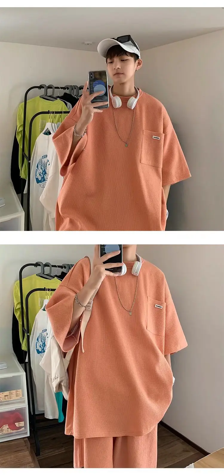 Zijun Trendy Peach Waffle Knit Casual Set — feature 18