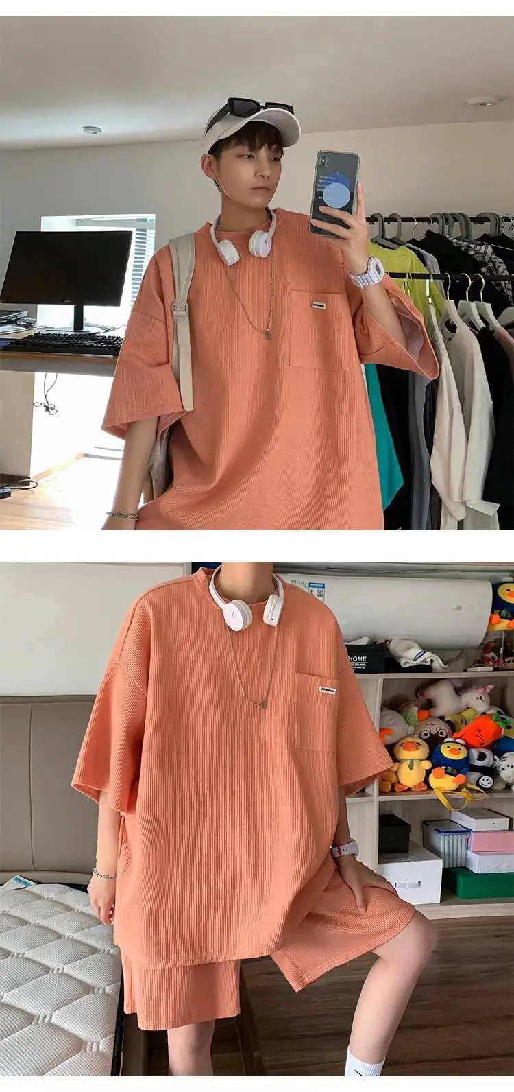 Zijun Trendy Peach Waffle Knit Casual Set — feature 19