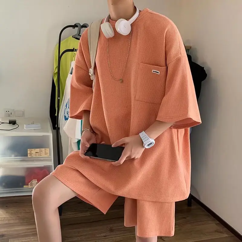 Zijun Trendy Peach Waffle Knit Casual Set — feature 6
