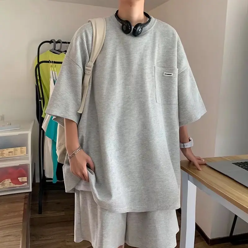 Zijun Trendy Peach Waffle Knit Casual Set - Image 2