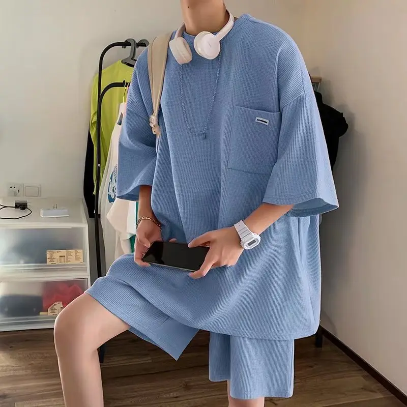 Zijun Trendy Peach Waffle Knit Casual Set - Image 4