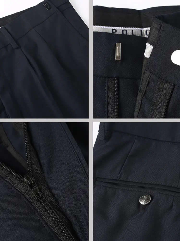Men's Black Thickened Security Pants Spring Autumn Winter - Image 13