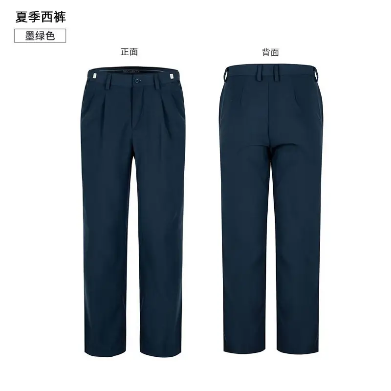 Men's Black Thickened Security Pants Spring Autumn Winter - Image 2