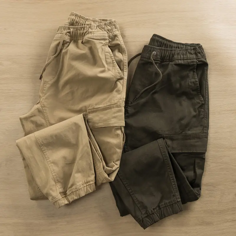 Men's Work Pants Tan Loose Fit Electric Welding - Image 6