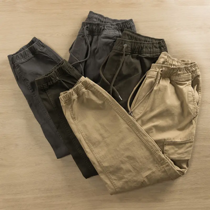 Men's Work Pants Tan Loose Fit Electric Welding - Image 7
