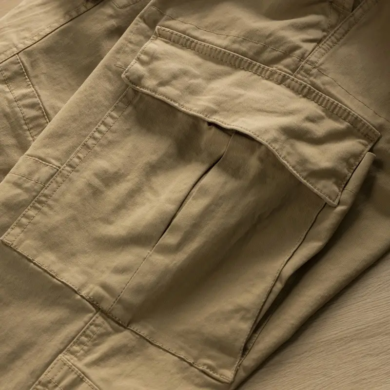 Men's Work Pants Tan Loose Fit Electric Welding - Image 8
