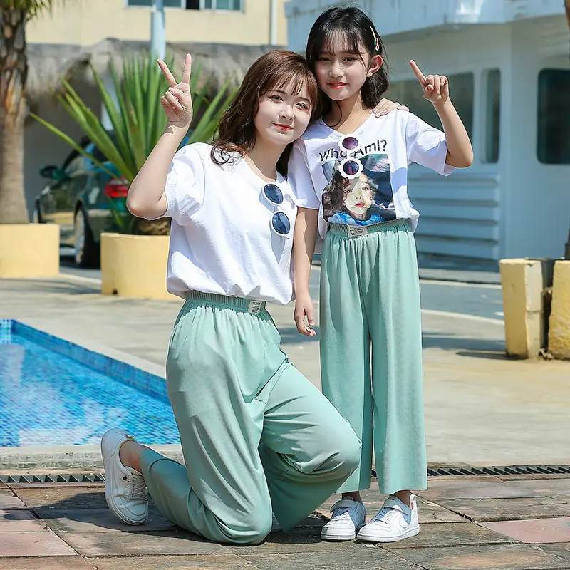 Girls Pink Wide Leg Shaking Pants Summer - Image 20