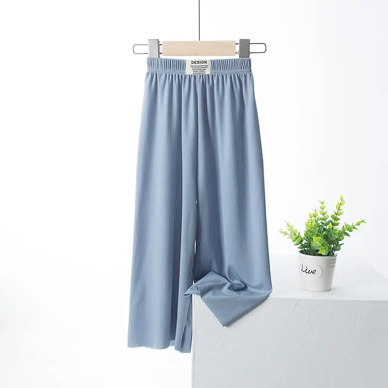 Girls Pink Wide Leg Shaking Pants Summer - Image 2