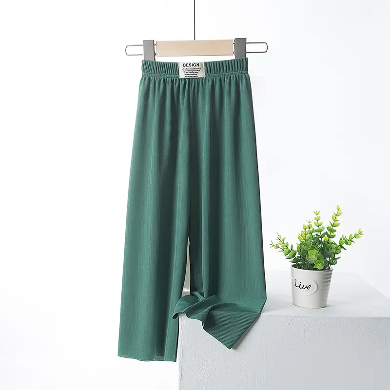 Girls Pink Wide Leg Shaking Pants Summer - Image 3