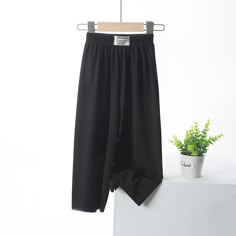 Girls Pink Wide Leg Shaking Pants Summer - Image 4