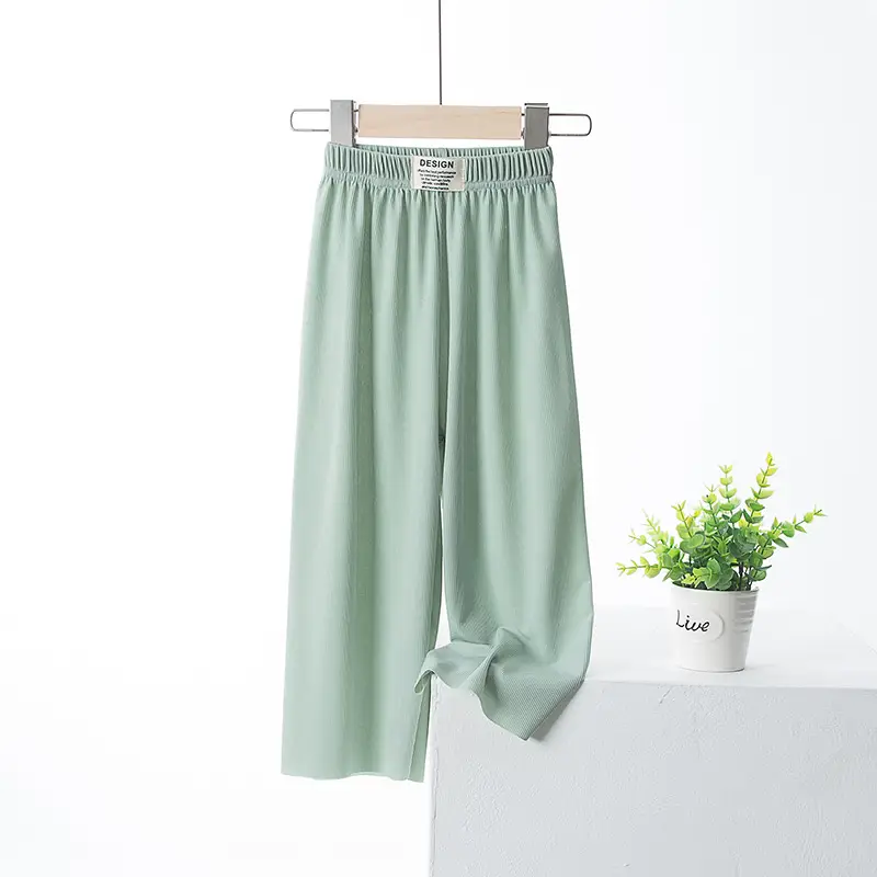 Girls Pink Wide Leg Shaking Pants Summer - Image 7