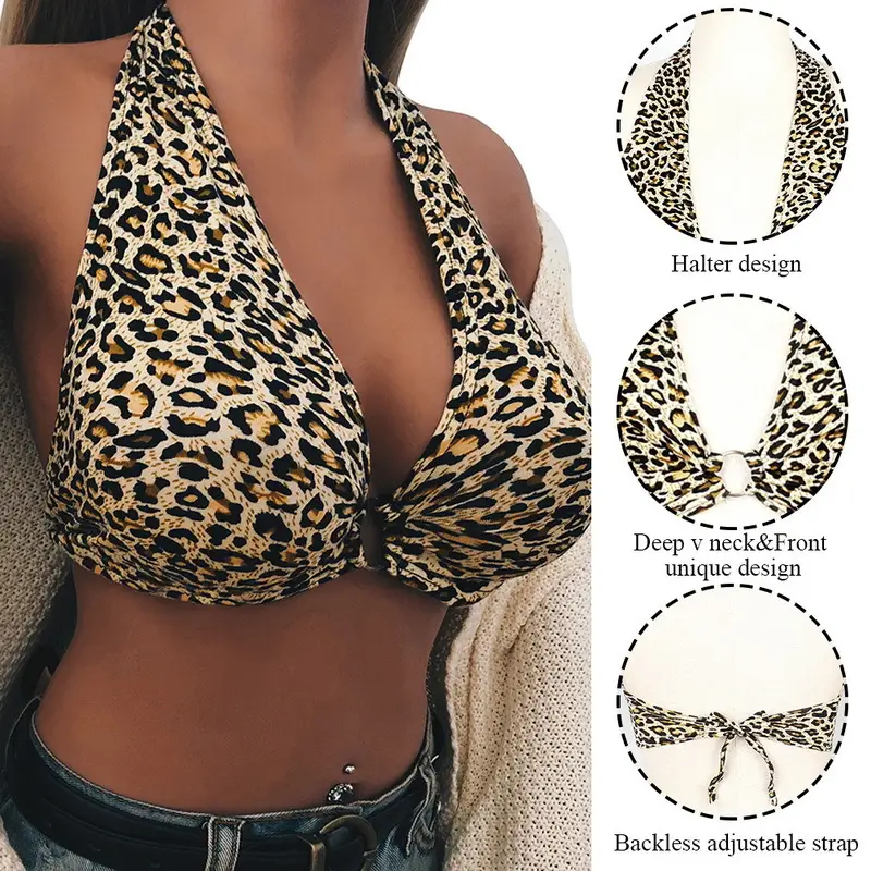 2022 Women's Silver Lace-Up Halter Bra - Image 8