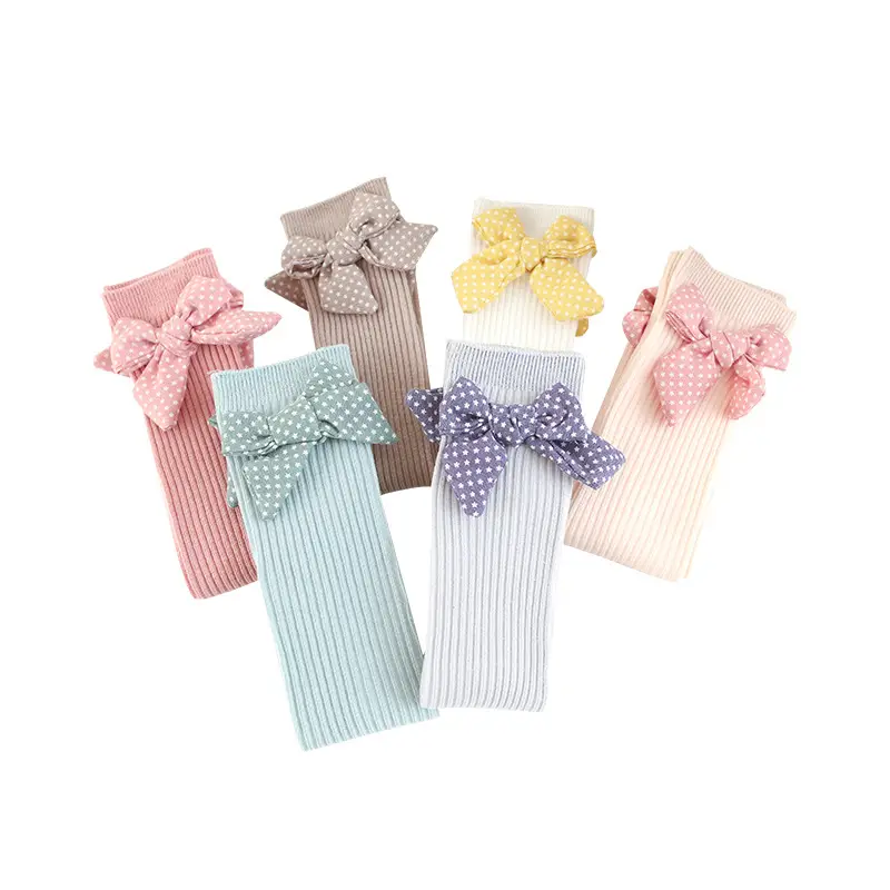 Girls Star Bow Mid-Calf Socks Spring Autumn Korean Style